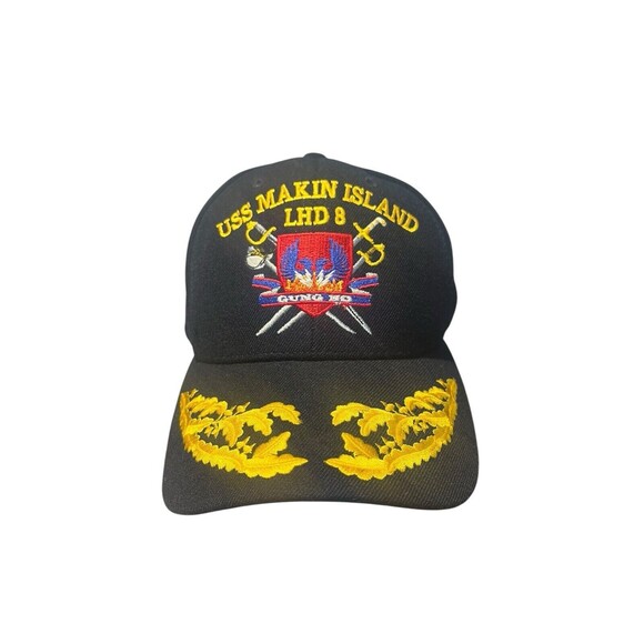 USS MAKIN ISLAND LHD 8 The Corps United States Navy Snapback Hat Cap One Size - Picture 1 of 6